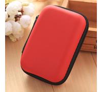 HEIBTENY Étui de rangement rigide en EVA pour câbles USB, écouteurs, chargeurs, pochette de voyage antichoc pour accessoires de gadgets numériques, petite boîte de transport portable, 12 x 8,5 x 4 cm