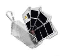 HEIBTENY Étui pour cartes de jeu compatible avec Nintendo for Switch, avec support rotatif, peut contenir 12 cartes, coque de protection rigide transparente pour un rangement organisé (transparent)