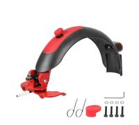 HEIBTENY Garde-boue arrière pour scooter électrique MaxG30 en alliage d'aluminium avec feu de freinage LED intégré résistant à l'usure avec kit d'outils d'installation (rouge, rouge, gris)
