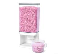 HEIBTENY Grand distributeur de détergent à lessive pour solides 3000 ml | Convient aux boosters de parfum, sel de mer, riz ; capacité de 1000 ml ; fenêtre transparente ; matériel de montage mural