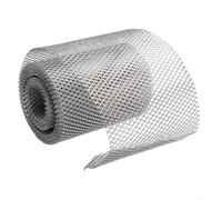 HEIBTENY Grille de protection de gouttière en aluminium - 127 mm x 6,1 m - Antirouille - Pour découpe à faire soi-même - Avec crochets - Pour filtre de drainage de jardin et maison - 150 x 6,1 m
