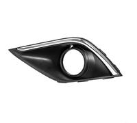 HEIBTENY Grille de protection pour feux de brouillard avant gauche pour Mitsubishi pour Outlander 2016-2019, noir chromé en plastique ABS pour cadre de lampe de pare-chocs