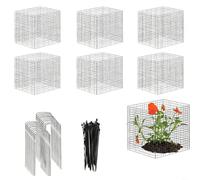 HEIBTENY Grille de protection pour plantes en maille métallique pour jardin, légumes, arbustes, fleurs, animaux - Résistante aux intempéries - Installation facile (A)