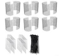 HEIBTENY Grille de protection pour plantes en maille métallique pour jardin, légumes, arbustes, fleurs, animaux - Résistante aux intempéries - Installation facile (C)