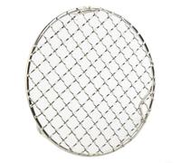 HEIBTENY Grille de refroidissement ronde en fil d'acier inoxydable 201 pour four, rôtir, barbecue, séchage des aliments, tartes, gâteaux, biscuits, pizzas, légumes et fruits (165 mm)