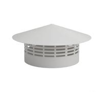 HEIBTENY Grille de ventilation de toit en PVC, capuchon anti-pluie rond pour conduit de cheminée d'évacuation de tuyau de 75 à 250 mm, couvercle de dôme résistant aux intempéries(160mm)