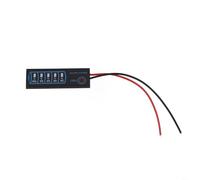 HEIBTENY Indicateur de niveau de batterie DC 5-30 V pour 12 V 24 V 3S Ternaire Lithium Fer Phosphate Plomb-Acide, Affichage de la capacité LED avec sauvegarde automatique, boîtier en plastique noir