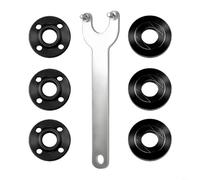 HEIBTENY Jeu de clés à plaque de pression pour meuleuse d'angle 5/8-11 avec 3 écrous à bride internes et 3 écrous à bride externes, outil de contre-écrou robuste en acier au carbone pour modèles 9029