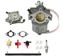 HEIBTENY Kit carburateur et pompe à carburant pour moteur Kawasaki FB460V - Pièces de tondeuse à gazon en métal - Installation rapide - Remplace 15003-2796 15003-2777 15003-2467