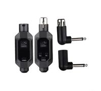 HEIBTENY Kit convertisseur émetteur-récepteur XLR sans fil 2,4 G pour micros dynamiques et à condensateur, batterie rechargeable intégrée, audio à faible retard (1 en 1)