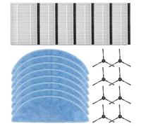 HEIBTENY Kit d'accessoires pour aspirateurs ECOVACS et YEEDI Y1 ProPlus, comprend 4 filtres, 4 chiffons et 4 brosses latérales pour une capture efficace de la poussière (B)