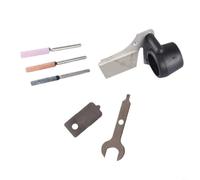HEIBTENY Kit d'affûtage de tronçonneuse avec guide d'angle, accessoires de meulage électrique en métal pour outils de jardinage en plein air, ensemble d'affûteuse de tronçonneuse précise, 6,2 cm