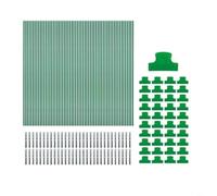 HEIBTENY Kit d'arche de jardin 60 pièces avec connecteurs et clips en fibre de verre flexible pour parterres surélevés, serre, tunnel, supports de rangées, filets