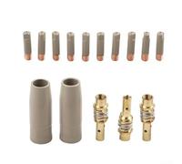 HEIBTENY Kit de 15 buses de soudage pour torche 15AK, embouts en cuivre de 0,9 mm avec buses de protection sans revêtement, sans air pour un retrait efficace des scories et une chaleur améliorée