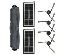 HEIBTENY Kit de brosses latérales à rouleau principal pour MOVA S70 Roller S70, pour aspirateur robot à rouleau Ultra Roller S70 Pro avec brosse principale, 2 filtres et 4 brosses latérales