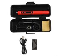 HEIBTENY Kit de fer à souder sans fil rechargeable par USB avec écran LCD, température réglable de 180 °C à 450 °C, 3 embouts, fil à souder et pâte, ensemble d'outils portables pour réparation