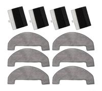 HEIBTENY Kit de filtre et chiffon de rechange pour robot Mova E20/E20 Plus 4 filtres et 6 chiffons de nettoyage Accessoires pour poussière