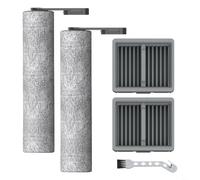 HEIBTENY Kit de filtres de rechange et de brosses à rouleaux pour Tineco pour IFLOOR Y2, lavables sous vide humides, secs et réutilisables, comprend 2 filtres et 2 brosses avec outil de nettoyage