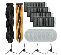 HEIBTENY Kit de pièces de rechange pour Dreame pour MATRIX 10 Ultra, brosse principale, brosses latérales, filtres, serpillères, accessoires en nylon et plastique microfibre pour robot aspirateur