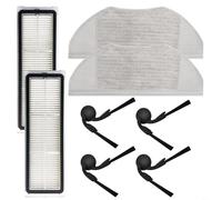 HEIBTENY Kit de rechange pour aspirateur robot Xiaomi S40/OV81 avec brosses latérales, filtres HEPA et serpillères en microfibre, pour un nettoyage efficace des bords, des coins et des sols (A)