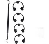 HEIBTENY Kit d'entretien de valve d'eau 10 composants dont 4 anneaux de retenue clipsables, 4 joints d'étanchéité, 1 crochet et 1 sachet de graisse en silicone