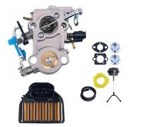 HEIBTENY Kit d'entretien pour tronçonneuse Tune Up compatible avec les modèles 455 460 CS2255 Pièces de rechange Filtre à air conduites de carburant Bouchon de gaz Barre d'ampoule Écrous Joints