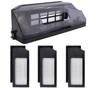HEIBTENY Kit poubelle et filtre compatibles avec ECOVACS pour robots Deebot X1 Omni/X1 Pro Omni/T10 Omni/X1 Turbo pour une capture efficace de la poussière fine (B)