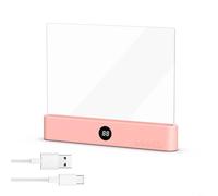 HEIBTENY Lampe de lecture LED intelligente rechargeable avec modes de couleur naturelle chaude et froide, luminosité réglable, batterie 1200 mAh, technologie de soin des yeux pour la lecture nocturne