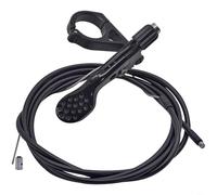 HEIBTENY Levier à distance en alliage d'aluminium, pour VTT, vélo de route, double cheminement de câble externe interne, contrôle ergonomique du pouce, guidon de 22,2 mm avec tension réglable (noir)