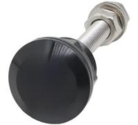 HEIBTENY Loquet de capot à dégagement rapide de 22 mm en alliage d'aluminium avec vis en acier inoxydable, design compact à bouton-poussoir, léger et résistant à la rouille (noir)