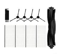 HEIBTENY Lot de 10 accessoires de rechange pour aspirateur robot Ultenic D6s - 4 filtres + 4 brosses latérales + 1 brosse de nettoyage + 1 brosse principale