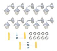 HEIBTENY Lot de 10 appliques murales + 10 résistances LED lampadaires 1 ampoule pour maisons H0 Kit de construction Lampes & éclairage Accessoires pour scènes miniatures Disposition