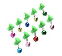 HEIBTENY Lot de 10 détecteurs de touche de pêche avec double anneau pour clochettes et clip en acier inoxydable pour la pêche nocturne en mer ou en lac, réutilisable pour indicateur sonore net (009#)