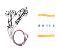 HEIBTENY Lot de 10 lampadaires LED à l'échelle OO pour modélisme ferroviaire - Poteaux de phare ronds de 45 mm avec cuivre, pour échelle HO & N pour 12 V - 18 V AC/DC