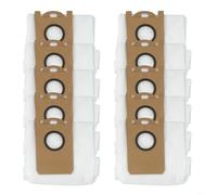 HEIBTENY Lot de 10 sacs à poussière de rechange pour MEDION X20 SW+ MD 11415 pour X21 SW+ MD 11500 - Filtration 5 couches - Sacs cylindriques en tissu non tissé - Blanc