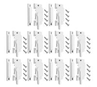 HEIBTENY Lot de 10 verrous de fenêtre en forme de croissant avec mécanisme de crochet à came pour fenêtres et portes coulissantes en aluminium, bois, vinyle