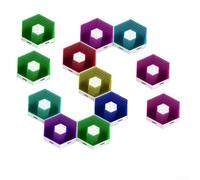 HEIBTENY Lot de 12 appliques murales hexagonales RVB avec 16 millions de couleurs, synchronisation musicale, application et télécommande, panneaux LED modulaires pour salle de jeux, décoration