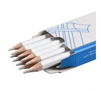 HEIBTENY Lot de 12 crayons de marquage solubles dans l'eau blanche, outils de marquage de couture, faciles à enlever avec un chiffon humide, pour couturières, artisans et amateurs de bricolage