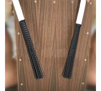 HEIBTENY Lot de 2 baguettes de balai à tambour - Cajon ondulé professionnel - Jazz Drum Brush Rod Percussion Parts Nylon (blanc)