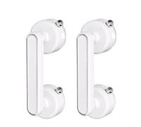 HEIBTENY Lot de 2 barres d'appui de douche à ventouse sécurisées pour baignoires, sans perçage et main courante amovible, accoudoir de support portable, pour personnes âgées, poignée de sécurité de