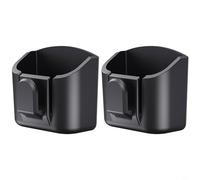 HEIBTENY Lot de 2 boîtes de rangement pour clés de voiture, tableau de bord ou console centrale, noir, design compact pour clés, télécommandes, cartes, matériau ABS