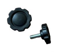 HEIBTENY Lot de 2 boutons de serrage de rechange avec filetage M8 x 25 mm - Noir et argent