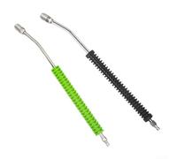 HEIBTENY Lot de 2 buses de nettoyeur haute pression en acier inoxydable avec autobloquant de 6,35 mm à connexion rapide pour nettoyage de voiture, allée, terrasse, pointe de lance compatible G14, noir