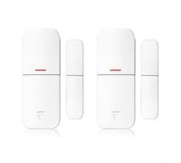HEIBTENY Lot de 2 capteurs de porte, détecteurs intelligents d'ouverture/fermeture de porte, capteur sans fil 1 x 4 x 6 cm, installation simple et notification immédiate pour la surveillance de