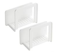 HEIBTENY Lot de 2 étagères murales flottantes sans perforation pour modem Internet, console, décodeur, console de rangement, support composite en bois et plastique lavable avec coins arrondis