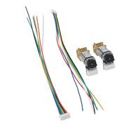 HEIBTENY Lot de 2 moteurs à engrenages droits GA12-N20, moteur à engrenages en métal brossé 6 V CC avec encodeur, moteur à réduction d'engrenage à couple élevé pour robotique, bricolage RC et petits