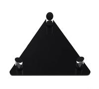HEIBTENY Lot de 2 présentoirs triangulaires en acrylique pour ballons de football, volley-ball, basket-ball, trophées de table, pour maison, musée, club (noir)