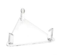 HEIBTENY Lot de 2 présentoirs triangulaires en acrylique pour ballons de football, volley-ball, basket-ball, trophées de table, pour maison, musée, club (transparent)