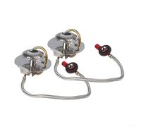 HEIBTENY Lot de 2 réchauds à gaz portables coupe-vent en acier inoxydable de 3200 W pour camping, randonnée, trekking