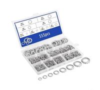 HEIBTENY Lot de 2 rondelles de verrouillage dentelées en acier inoxydable 304, dents externes pour M2.5, pour m3, M5, M6, M8, M10, assemblage de machines, installation de meubles